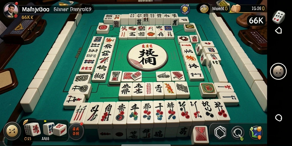 Screenshot gameplay 66K menampilkan momen seru saat bermain Mahjong.