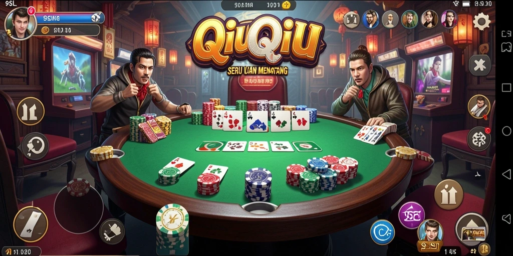 Screenshot gameplay QiuQiu yang menegangkan dan interaktif.