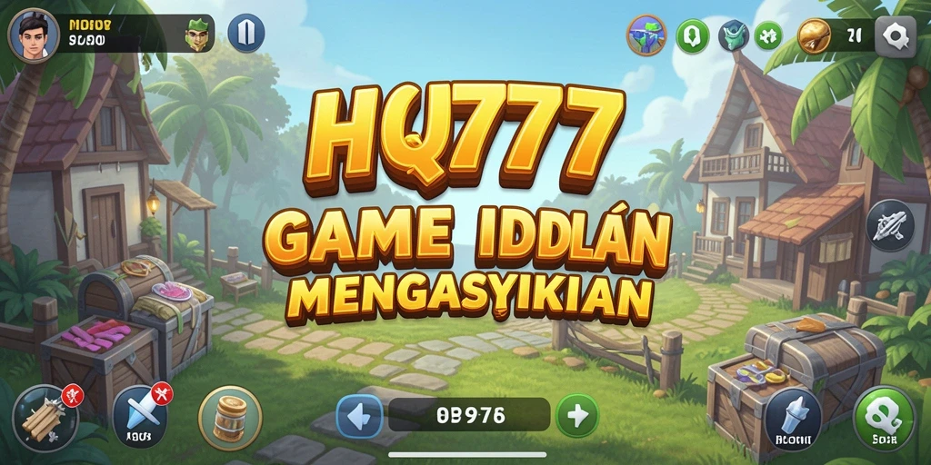 Tampilan gameplay yang menarik dari HQ777 dengan elemen Idle.