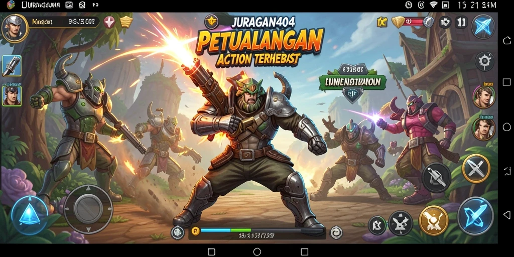 Tampilan gameplay JURAGAN404 dengan aksi penuh adrenalin.
