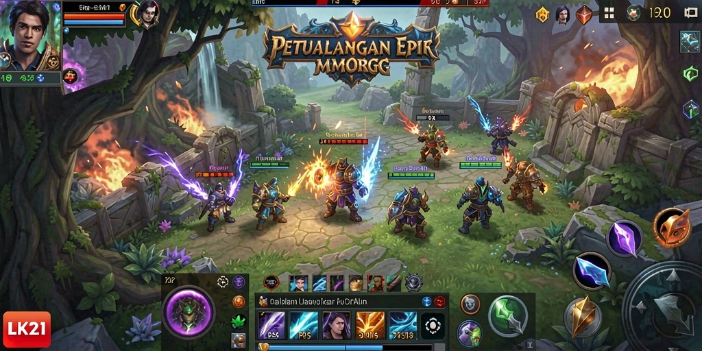 Gameplay LK21 yang penuh aksi dan petualangan epik.