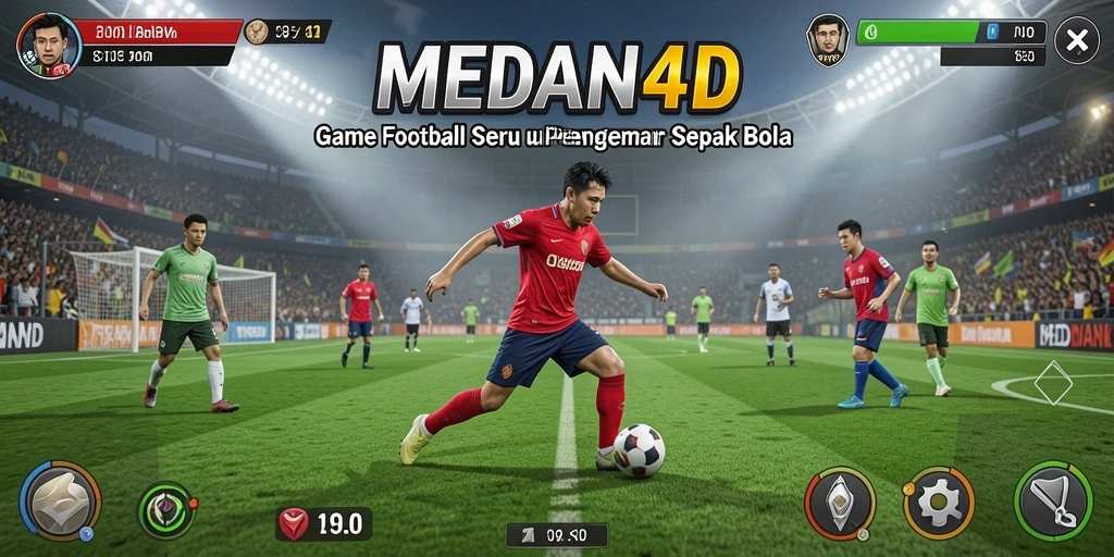 Tangkapan layar MEDAN4D menampilkan aksi seru pertandingan sepak bola.