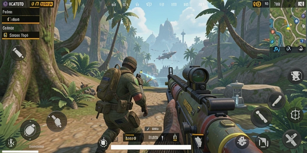 Tampilan gameplay menarik OCATOTO dalam menampilkan aksi TPS intens.