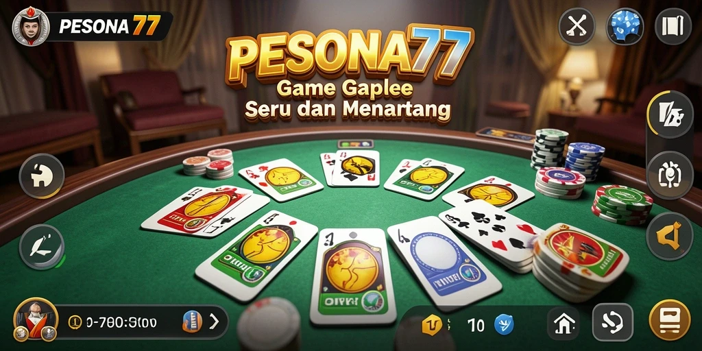 Screenshot gameplay PESONA77 menampilkan keseruan bermain Gaple.