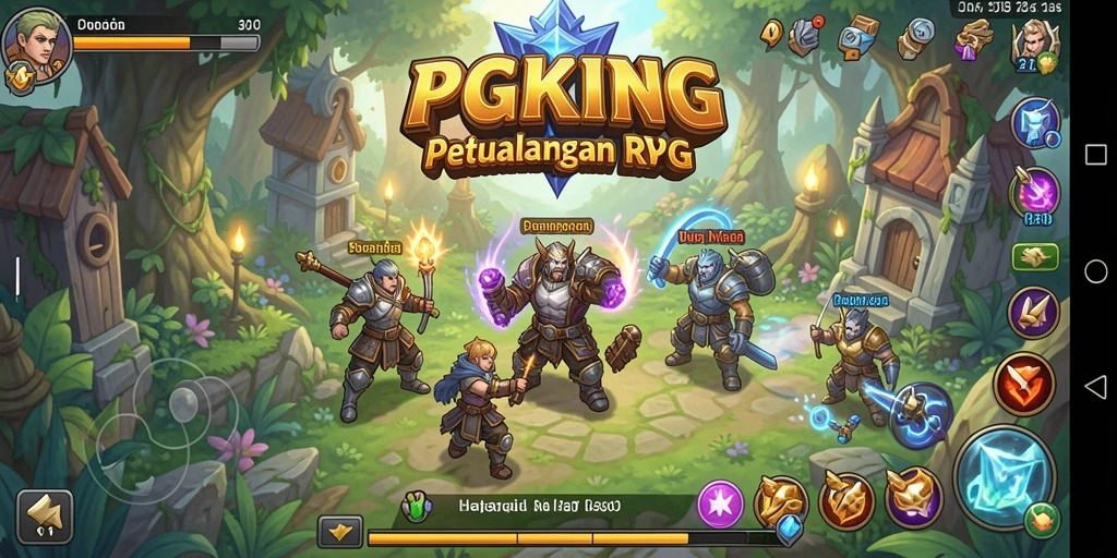 Screenshot gameplay PGKING dengan aksi RPG yang seru.