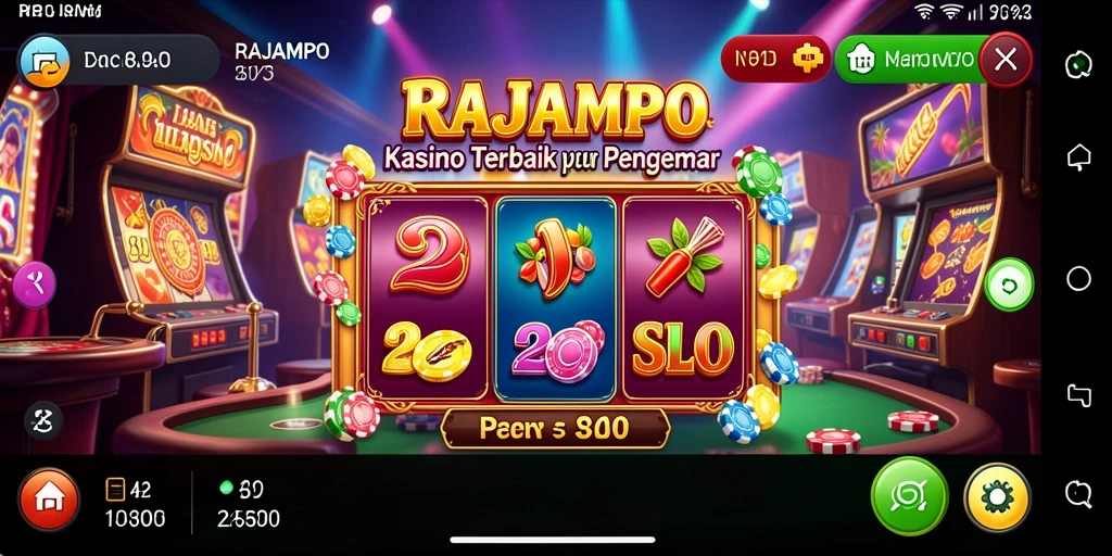 Screenshot dari gameplay seru di RAJAMPO, menampilkan mesin slot yang menarik.