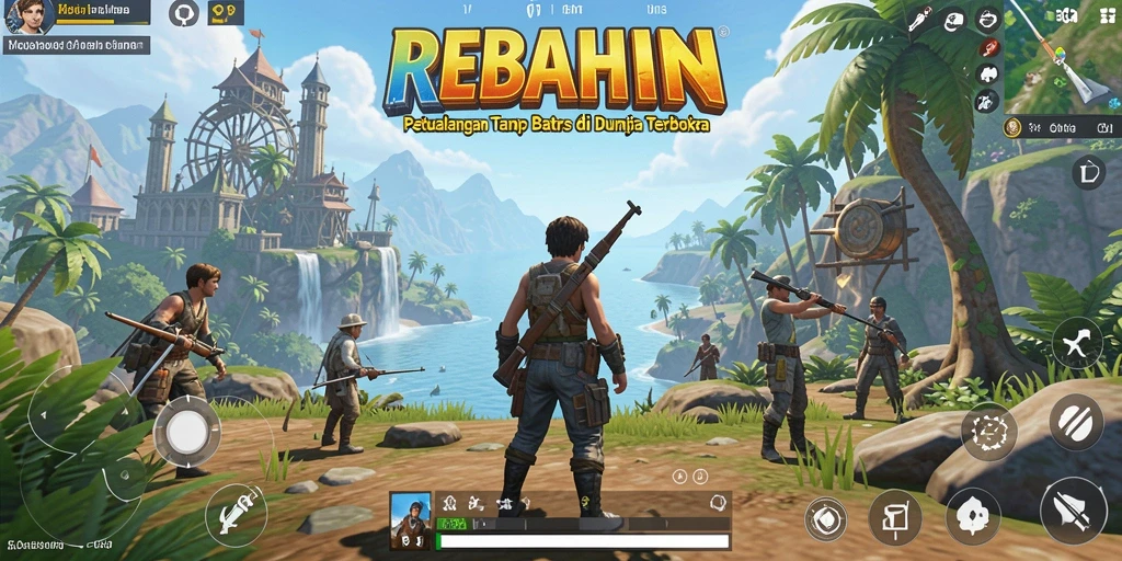 Tampilan gameplay seru di dunia terbuka REBAHIN.