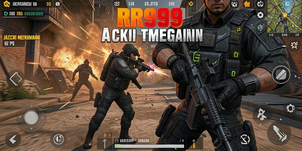 Screenshot menampilkan aksi seru di dalam game TPS RR999.
