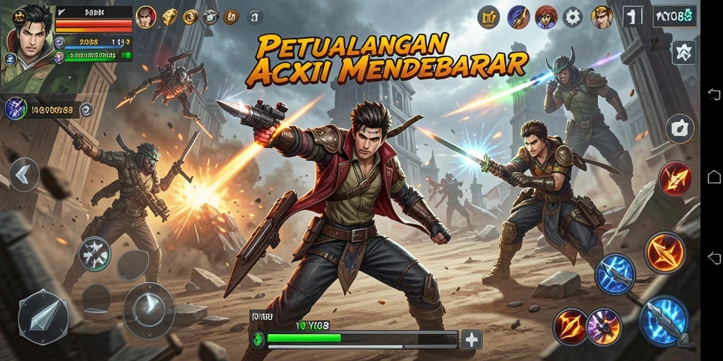 Tampilan seru dari gameplay aksi YOYO88 yang mendebarkan.