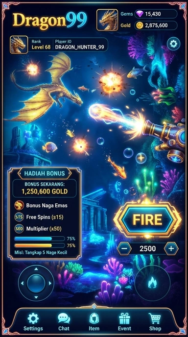 Tampilan antarmuka pengguna dragon99 yang menarik.